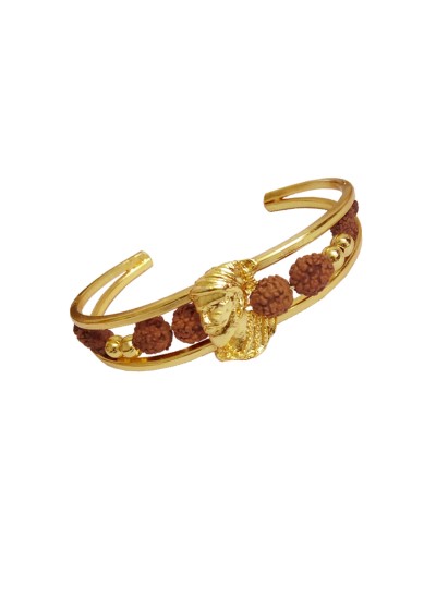 New Shivaji Maharaj Devotional Gold Bracelet For Men – SunglassesMart