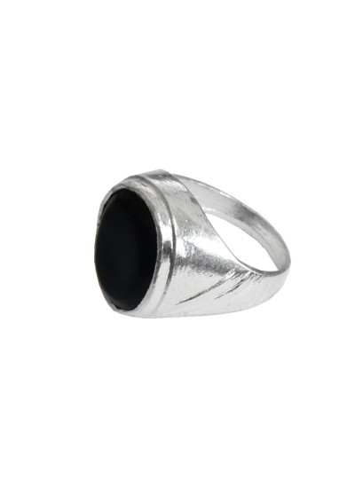Buy Waama Jewels Silver, Black Love Rings For Men, Boys (Size 18) Online at  Best Prices in India - JioMart.