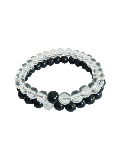 Buy Aesthetic Black, White and Pink Beaded Bracelets Online – The Jewelbox