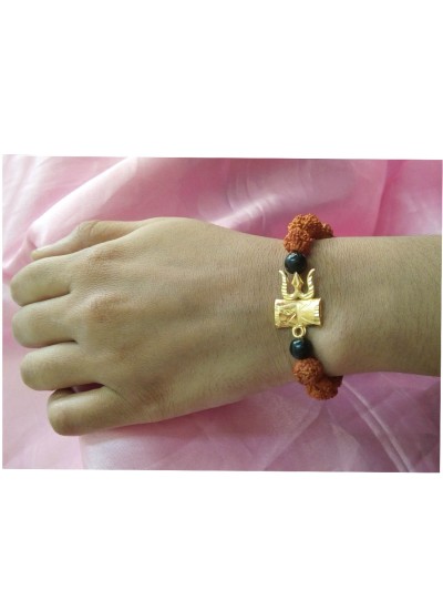 Silver Tone Om Damru Brass Ganesh Bracelet for Mens & Boys | FashionCrab.com