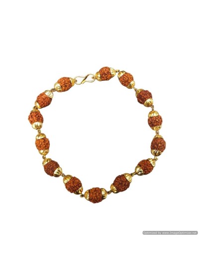 Rudraksha Gold Tone Bracelet - Voylla - 3087829