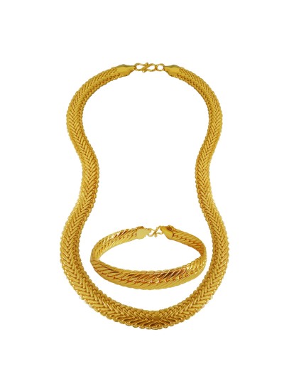 2015 Romantic Design 24K Gold Plated Iron Bead Chain Necklace